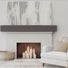 Ekena Millwork Knotty Pine Faux Wood Fireplace Mantel, NaturaL x 10"D x 72"W MANUKP06X10X72NC